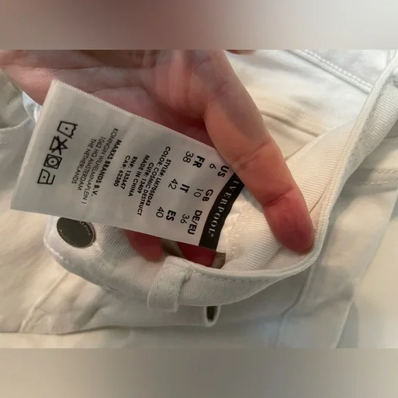 Liverpool white distressed cropped straight jeans - Picture 4 of 5